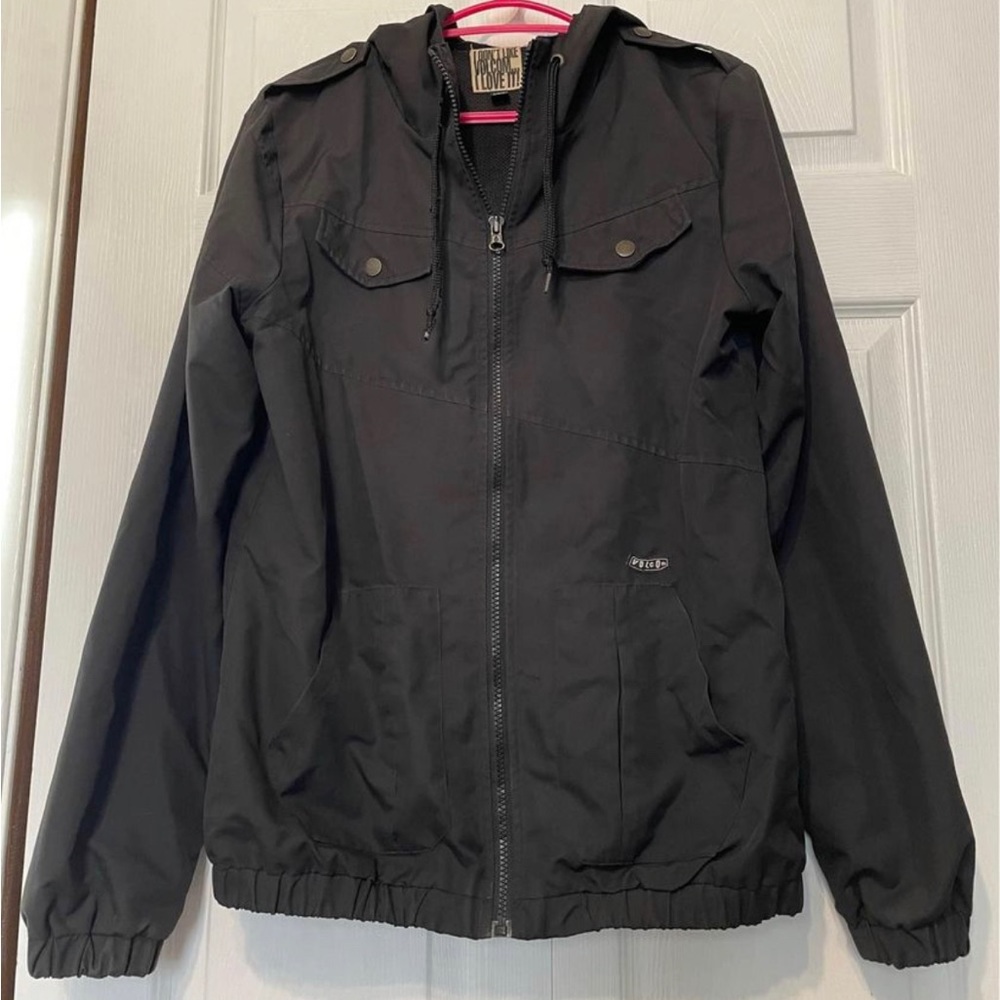 Black Volcom fall/spring jacket - size medium